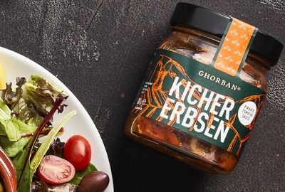 Ghorban Kichererbsen im Glas pikant