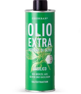 Ghorban Bio Olivenöl mit Basilikum
